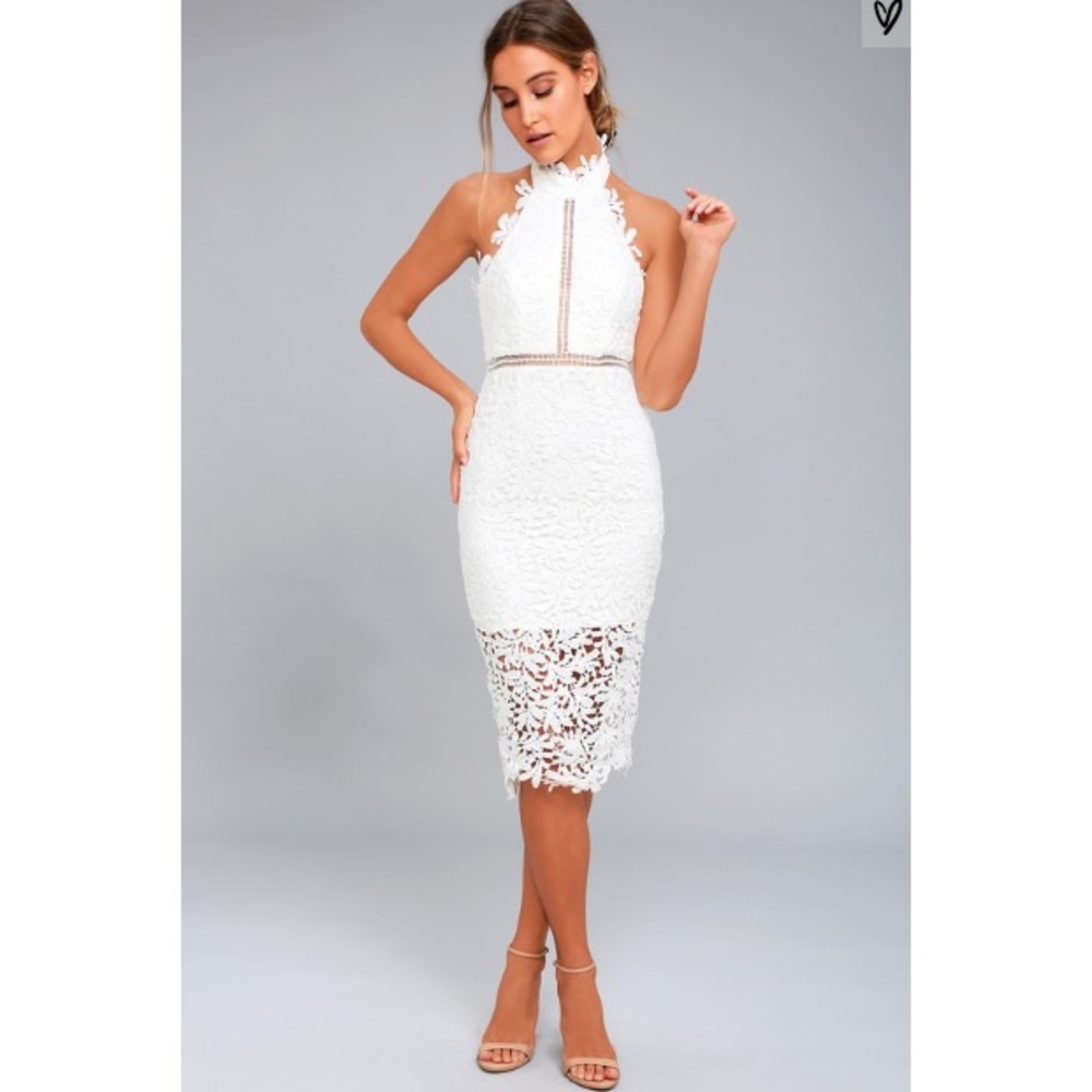 Lulus Stunning White Lace Dress